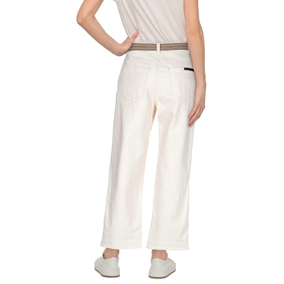 BRUNELLO CUCINELLI Low Slung Jeans Denim Trousers Relaxed Fit Ivory IT 50 US 14 - Picture 3 of 3